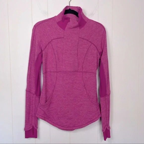 Lululemon Athletica Pink Base Runner Half Zip Pull - Picture 2 of 13